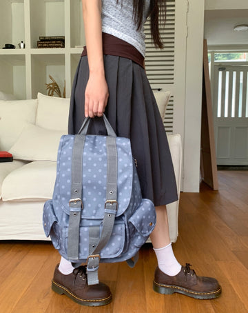 Mukkin Dot Buckle Pocket Backpack